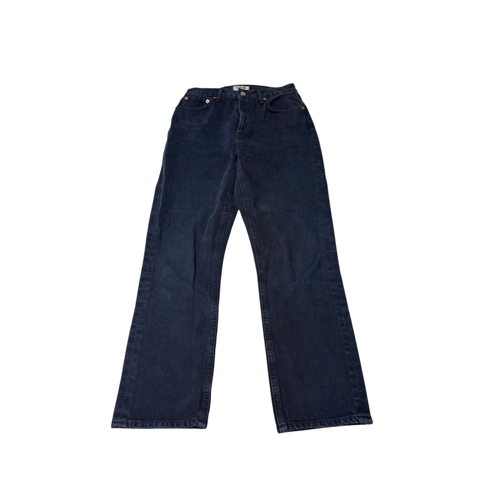 AGOLDE Riley High Rise Straight Leg Jeans Washed Black Womens Size 25X26